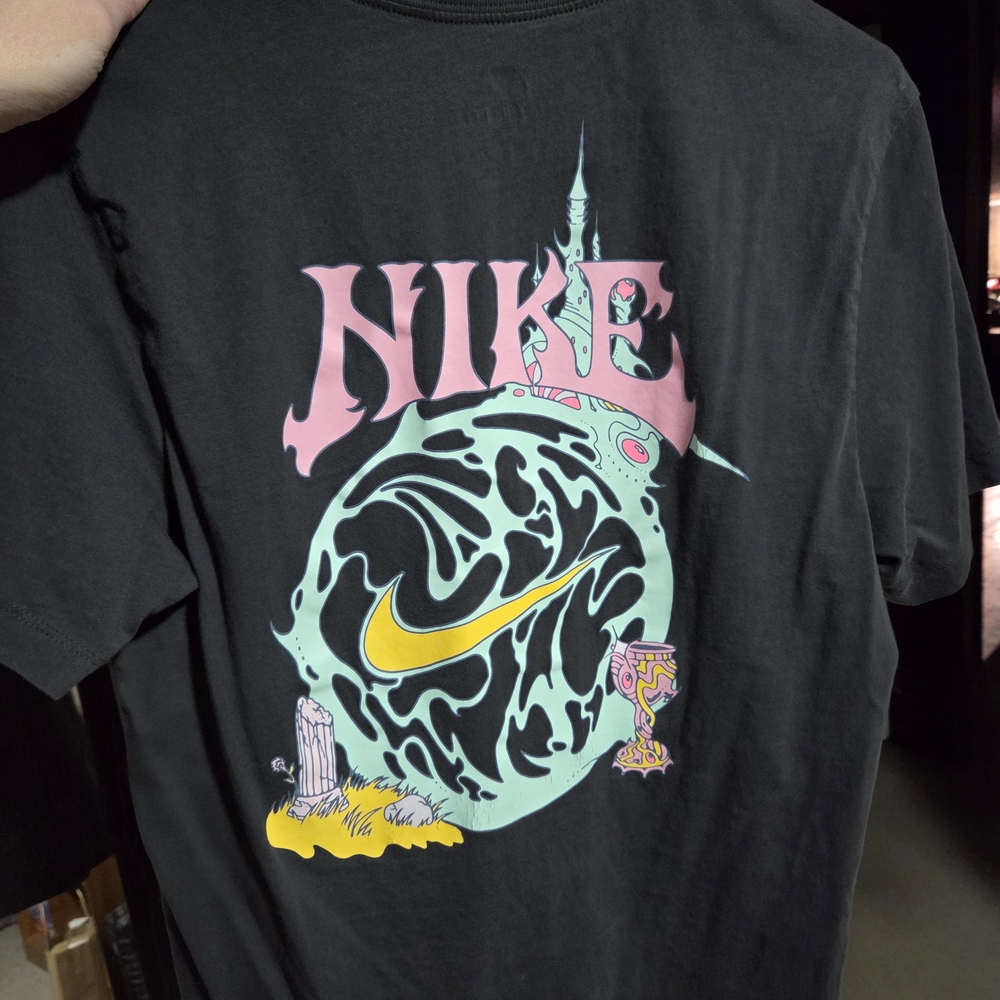 Nike Black Tee with Pastel Graphic